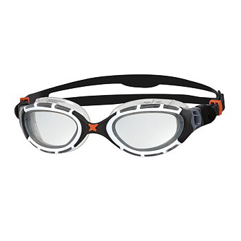 Zoggs Predator Flex - Black/White - Clear lens