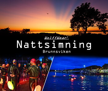 Night open water swim in Brunnsviken